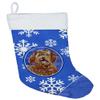 Caroline's Treasures CK3912CS Labradoodle Winter Snowflakes Christmas Stocking Fireplace Hanging Stockings Christmas Season Party Decor Family Holiday Decorations view 1