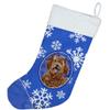 Caroline's Treasures CK3912CS Labradoodle Winter Snowflakes Christmas Stocking Fireplace Hanging Stockings Christmas Season Party Decor Family Holiday Decorations view 2