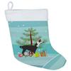 Caroline's Treasures BB9285CS Llama Q' Ara Christmas Christmas Stocking, Teal Fireplace Hanging Stockings Christmas Season Party Decor Family Holiday Decorations view 1