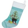 Caroline's Treasures BB9285CS Llama Q' Ara Christmas Christmas Stocking, Teal Fireplace Hanging Stockings Christmas Season Party Decor Family Holiday Decorations view 2