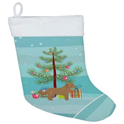 Caroline's Treasures CK3822CS Tan Cockapoo Christmas Tree Christmas Stocking Fireplace Hanging Stockings Christmas Season Party Decor Family Holiday Decorations
