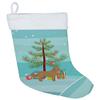Caroline's Treasures CK3822CS Tan Cockapoo Christmas Tree Christmas Stocking Fireplace Hanging Stockings Christmas Season Party Decor Family Holiday Decorations view 1