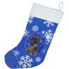 Caroline's Treasures CK3935CS Winter Snowflakes Black Labrador Retriever Christmas Stocking Fireplace Hanging Stockings Christmas Season Party Decor Family Holiday Decorations view 3