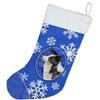 Caroline's Treasures CK3945CS Winter Snowflakes Border Collie Christmas Stocking Fireplace Hanging Stockings Christmas Season Party Decor Family Holiday Decorations view 3