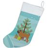Caroline's Treasures BB2965CS Pug Merry Christmas Tree Christmas Stocking Fireplace Hanging Stockings Christmas Season Party Decor Family Holiday Decorations view 2