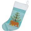 Caroline's Treasures BB9187CS Highland Cow Christmas Christmas Stocking, Teal Fireplace Hanging Stockings Christmas Season Party Decor Family Holiday Decorations view 2