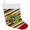 Caroline's Treasures CK4083CS Scottish Terrier Christmas Candy Stripe Christmas Stocking Fireplace Hanging Stockings Christmas Season Party Decor Family Holiday Decorations view 1