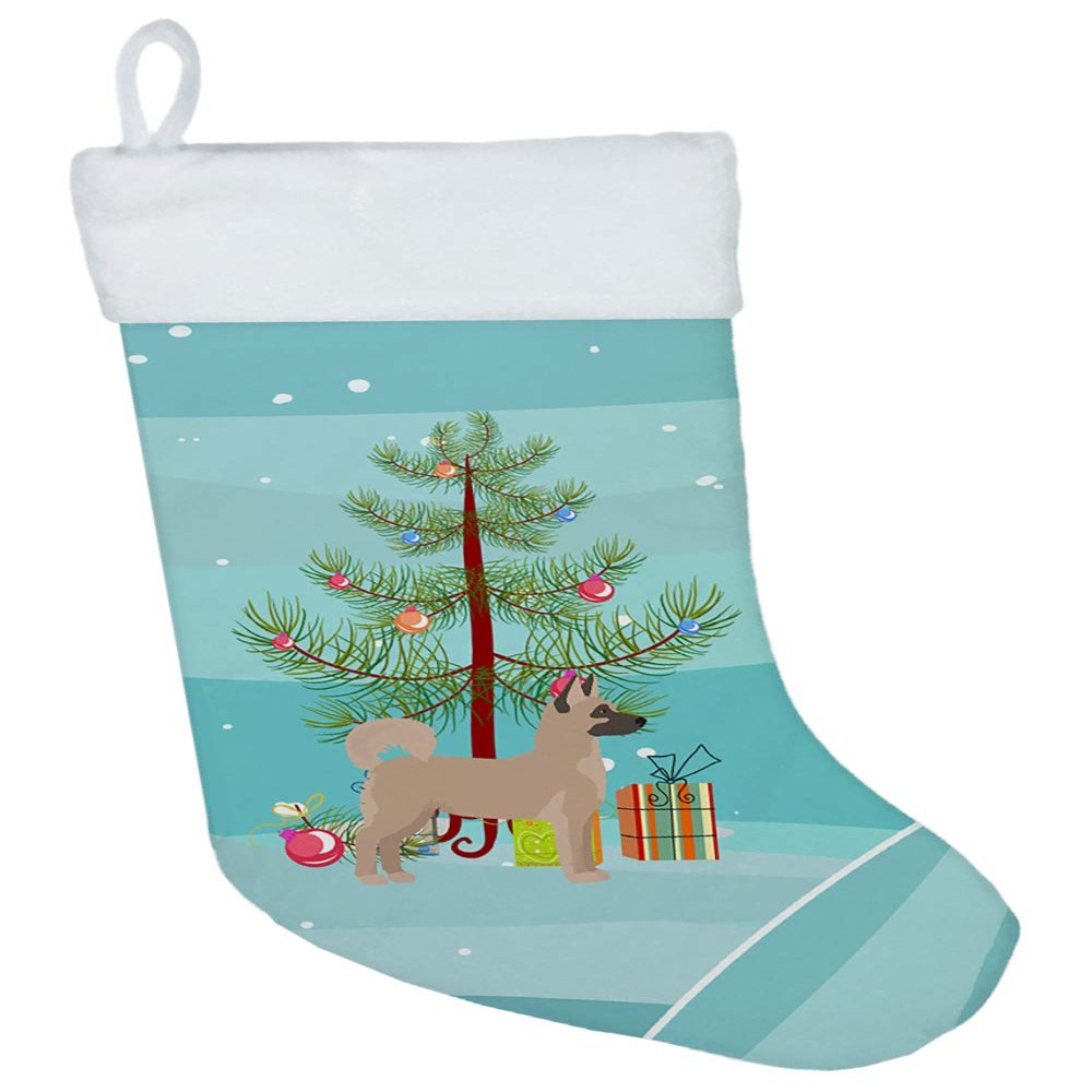Caroline's Treasures CK3799CS Akita Shepherd Christmas Tree Christmas Stocking Fireplace Hanging Stockings Christmas Season Party Decor Family Holiday Decorations