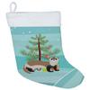 Caroline's Treasures BB9245CS Ferret Christmas Christmas Stocking, Teal Fireplace Hanging Stockings Christmas Season Party Decor Family Holiday Decorations view 1