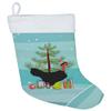 Caroline's Treasures BB9206CS Naked Neck Chicken Christmas Christmas Stocking, Teal Fireplace Hanging Stockings Christmas Season Party Decor Family Holiday Decorations view 1