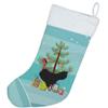 Caroline's Treasures BB9206CS Naked Neck Chicken Christmas Christmas Stocking, Teal Fireplace Hanging Stockings Christmas Season Party Decor Family Holiday Decorations view 3