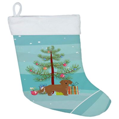 Caroline's Treasures CK3486CS Small Greek Domestic Dog Kokoni Christmas Tree Christmas Stocking Fireplace Hanging Stockings Christmas Season Party Decor Family Holiday Decorations