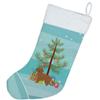 Caroline's Treasures CK3486CS Small Greek Domestic Dog Kokoni Christmas Tree Christmas Stocking Fireplace Hanging Stockings Christmas Season Party Decor Family Holiday Decorations view 2