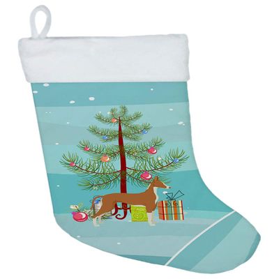 Caroline's Treasures CK3545CS Ibizan Hound Christmas Tree Christmas Stocking Fireplace Hanging Stockings Christmas Season Party Decor Family Holiday Decorations