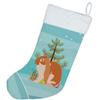 Caroline's Treasures BB9329CS English Lop Rabbit Christmas Christmas Stocking, Teal Fireplace Hanging Stockings Christmas Season Party Decor Family Holiday Decorations view 2