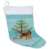 Caroline's Treasures BB9297CS Ring-Necked Common Pheasant Christmas Christmas Stocking, Teal Fireplace Hanging Stockings Christmas Season Party Decor Family Holiday Decorations view 1