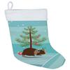Caroline's Treasures BB9246CS Coypu Nutria River Rat Christmas Christmas Stocking, Teal Fireplace Hanging Stockings Christmas Season Party Decor Family Holiday Decorations view 1