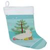Caroline's Treasures BB9224CS Crested Duck Christmas Christmas Stocking, Teal Fireplace Hanging Stockings Christmas Season Party Decor Family Holiday Decorations view 1