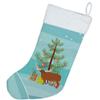 Caroline's Treasures BB9190CS Ankole-Watusu Cow Christmas Christmas Stocking, Teal Fireplace Hanging Stockings Christmas Season Party Decor Family Holiday Decorations view 2