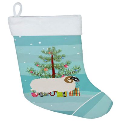 Caroline's Treasures BB9340CS Scottish Blackface Sheep Christmas Christmas Stocking, Teal Fireplace Hanging Stockings Christmas Season Party Decor Family Holiday Decorations