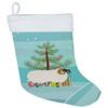 Caroline's Treasures BB9340CS Scottish Blackface Sheep Christmas Christmas Stocking, Teal Fireplace Hanging Stockings Christmas Season Party Decor Family Holiday Decorations view 1