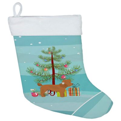 Caroline's Treasures CK3479CS Toy Poodle Christmas Tree Christmas Stocking Fireplace Hanging Stockings Christmas Season Party Decor Family Holiday Decorations