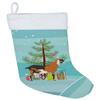 Caroline's Treasures BB9250CS Anglo-Nubian Nubian Goat Christmas Christmas Stocking, Teal Fireplace Hanging Stockings Christmas Season Party Decor Family Holiday Decorations view 1