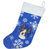 Caroline's Treasures CK3924CS Boston Terrier Winter Snowflakes Christmas Stocking Fireplace Hanging Stockings Christmas Season Party Decor Family Holiday Decorations view 2