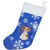 Caroline's Treasures CK3936CS Winter Snowflakes Brittany Spaniel Christmas Stocking Fireplace Hanging Stockings Christmas Season Party Decor Family Holiday Decorations view 3
