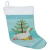 Caroline's Treasures BB9269CS Sebastopol Goose Christmas Christmas Stocking, Teal Fireplace Hanging Stockings Christmas Season Party Decor Family Holiday Decorations view 1