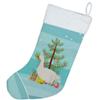 Caroline's Treasures BB9269CS Sebastopol Goose Christmas Christmas Stocking, Teal Fireplace Hanging Stockings Christmas Season Party Decor Family Holiday Decorations view 2