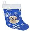 Caroline's Treasures CK3917CS Goldendoodle Winter Snowflakes Christmas Stocking Fireplace Hanging Stockings Christmas Season Party Decor Family Holiday Decorations view 1