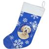 Caroline's Treasures CK3917CS Goldendoodle Winter Snowflakes Christmas Stocking Fireplace Hanging Stockings Christmas Season Party Decor Family Holiday Decorations view 2