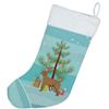 Caroline's Treasures CK3846CS Tan Labradoodle Christmas Tree Christmas Stocking Fireplace Hanging Stockings Christmas Season Party Decor Family Holiday Decorations view 2