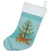 Caroline's Treasures BB2922CS Golden Retriever Merry Christmas Tree Christmas Stocking Fireplace Hanging Stockings Christmas Season Party Decor Family Holiday Decorations view 2