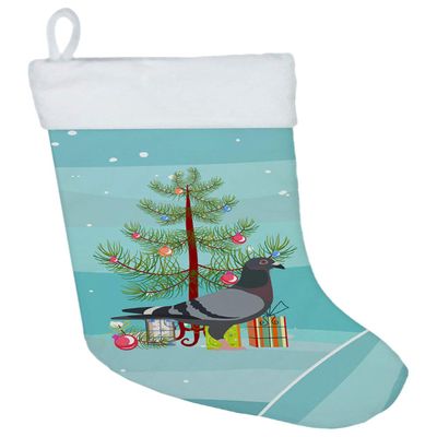 Caroline's Treasures BB9318CS Racing Pigeon Christmas Christmas Stocking, Teal Fireplace Hanging Stockings Christmas Season Party Decor Family Holiday Decorations