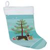 Caroline's Treasures CK3829CS Black French Bulldog Pit Bull Mix Christmas Tree Christmas Stocking Fireplace Hanging Stockings Christmas Season Party Decor Family Holiday Decorations view 1