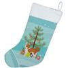 Caroline's Treasures CK3475CS Nordic Spitz Christmas Tree Christmas Stocking Fireplace Hanging Stockings Christmas Season Party Decor Family Holiday Decorations view 2
