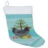 Caroline's Treasures BB9202CS Jersey Giant Chicken Christmas Christmas Stocking, Teal Fireplace Hanging Stockings Christmas Season Party Decor Family Holiday Decorations view 1
