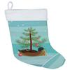 Caroline's Treasures BB9233CS Khaki Campbell Duck Christmas Christmas Stocking, Teal Fireplace Hanging Stockings Christmas Season Party Decor Family Holiday Decorations view 1