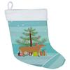 Caroline's Treasures BB9196CS Jersey Cow Christmas Christmas Stocking, Teal Fireplace Hanging Stockings Christmas Season Party Decor Family Holiday Decorations view 1
