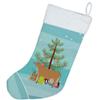 Caroline's Treasures BB9196CS Jersey Cow Christmas Christmas Stocking, Teal Fireplace Hanging Stockings Christmas Season Party Decor Family Holiday Decorations view 3