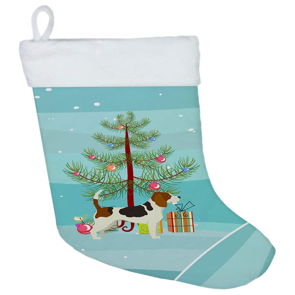 Caroline's Treasures CK3519CS Beagle Christmas Tree Christmas Stocking Fireplace Hanging Stockings Christmas Season Party Decor Family Holiday Decorations