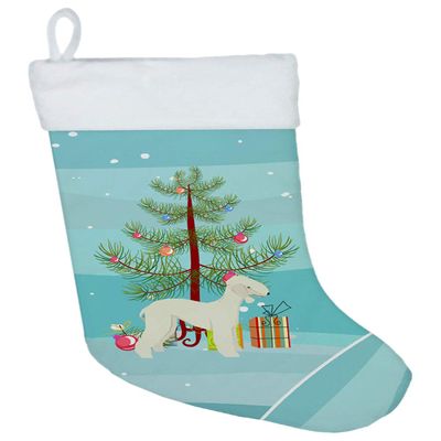 Caroline's Treasures CK3520CS Bedlington Terrier Christmas Tree Christmas Stocking Fireplace Hanging Stockings Christmas Season Party Decor Family Holiday Decorations