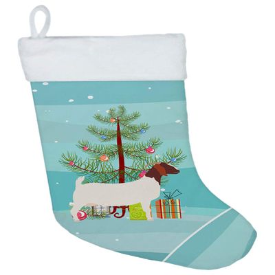 Caroline's Treasures BB9253CS Boer Goat Christmas Christmas Stocking, Teal Fireplace Hanging Stockings Christmas Season Party Decor Family Holiday Decorations