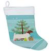 Caroline's Treasures BB9253CS Boer Goat Christmas Christmas Stocking, Teal Fireplace Hanging Stockings Christmas Season Party Decor Family Holiday Decorations view 1