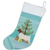 Caroline's Treasures BB9253CS Boer Goat Christmas Christmas Stocking, Teal Fireplace Hanging Stockings Christmas Season Party Decor Family Holiday Decorations view 2