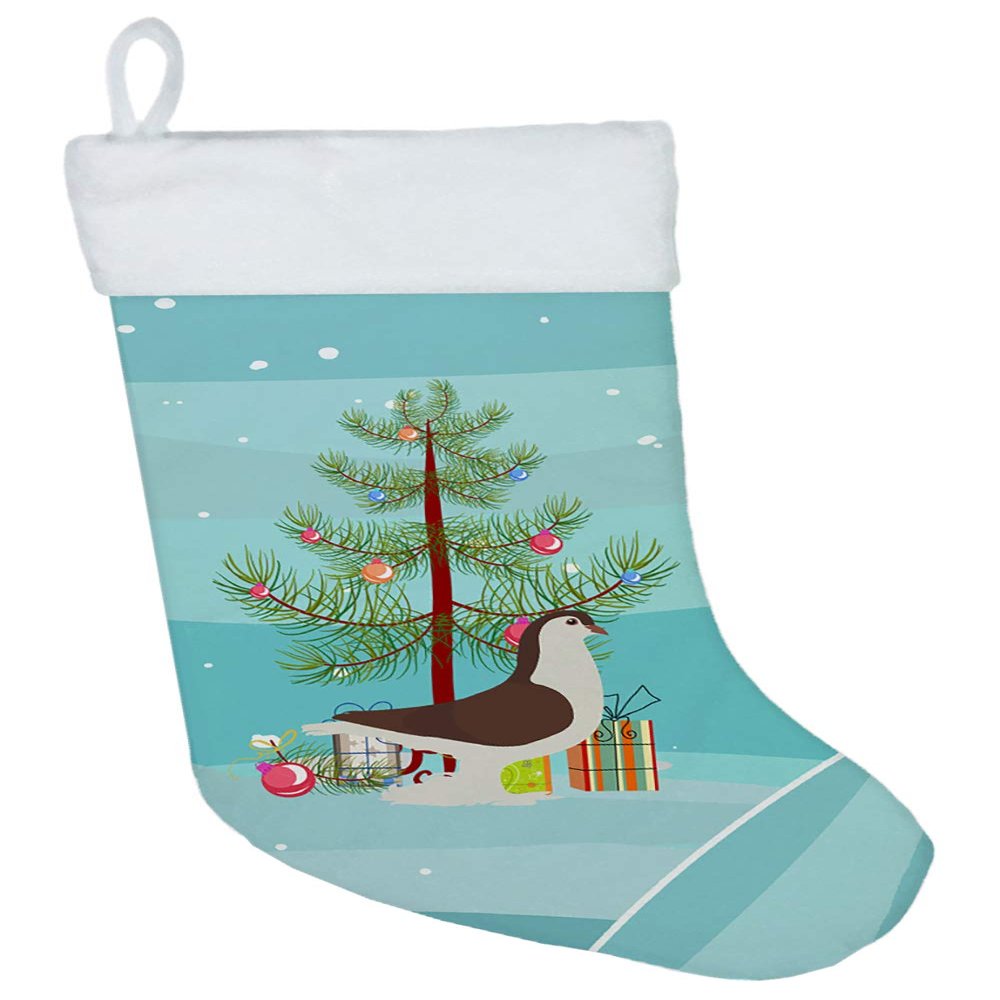 Caroline's Treasures BB9310CS Large Pigeon Christmas Christmas Stocking, Teal Fireplace Hanging Stockings Christmas Season Party Decor Family Holiday Decorations