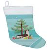 Caroline's Treasures BB9310CS Large Pigeon Christmas Christmas Stocking, Teal Fireplace Hanging Stockings Christmas Season Party Decor Family Holiday Decorations view 1