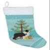 Caroline's Treasures BB2941CS Black Border Collie Merry Christmas Tree Christmas Stocking Fireplace Hanging Stockings Christmas Season Party Decor Family Holiday Decorations view 1